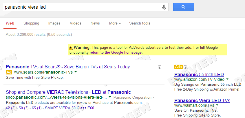 Adwords ad extensions not showing in the Ad Preview Tool